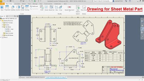 inventor sheet metal drawing